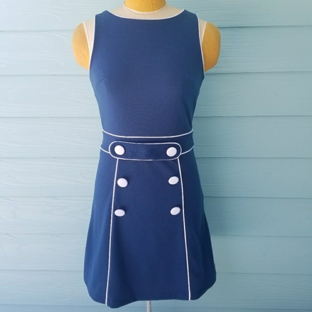 Vintage navy retro sailor dress